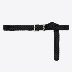 SAINT LAURENT 생로랑 우븐 베지터블 태닝 가죽 CASSANDRE 벨트 777315 (30mm) 3COLOR