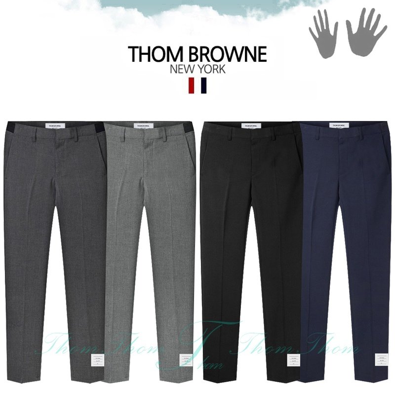 THOM BROWNE 톰브라운 블랙 밴딩 슬랙스 팬츠