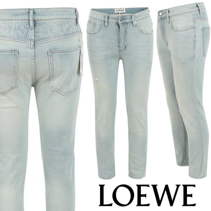 LOEWE 로에베 아나그램 불박 로고 연청 슬림 일자진