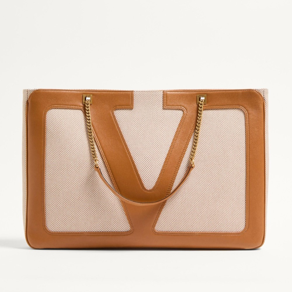 VALENTINO 발렌티노 가라바니 비바 슈퍼스타 캔버스 라지 쇼퍼백