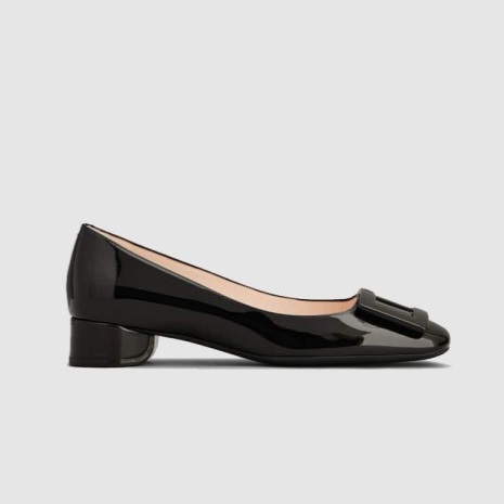 ROGER VIVIER 로저비비에 여성용 페이턴트 가죽 소재의 발레리나 7674