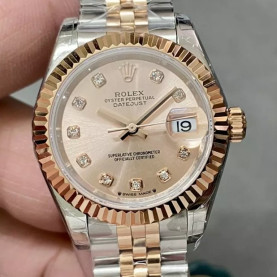ROLEX 로렉스 레이디 데이저스트 RG 다이얼 10P 다이아 콤비 28mm 279171