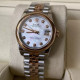 ROLEX 로렉스 여성용 데이저스트 MOP 다이아몬드 다이얼 스무스 베젤 콤비 SS/RG 31mm 278271