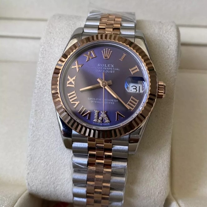 ROLEX 로렉스 여성용 데이저스트 바이올렛 로만 다이얼 콤비 SS/RG 31mm 278271