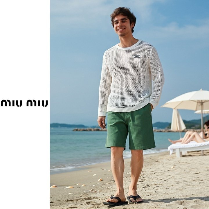MIUMIU 미우미우 솔리드 메쉬 쿨니트 4COLOR