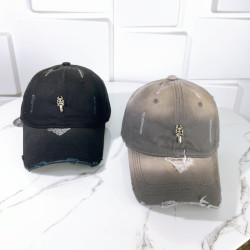CHROME HEARTS 크롬하츠 타이다이 데미지워싱 엠블럼 캡