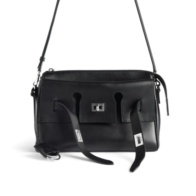 BALENCIAGA 발렌시아가 벨 에어 지퍼 메신저 백 스몰 블랙 834032