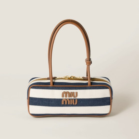 MIUMIU 미우미우 캔버스 가죽 보백 5BB173 2COLOR
