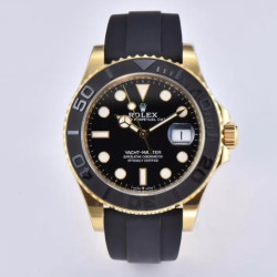 ROLEX 로렉스 요트마스터 옐로우골드 블랙 다이얼 블랙 러버밴드 42mm 226658