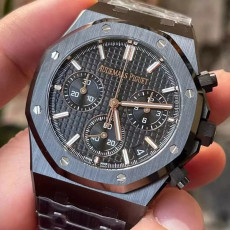 AUDEMARS PIGUET 오데마피게 로열오크 크로노그래프 블랙 텍스처 다이얼 블랙 세라믹 스트랩 41mm 26240CE