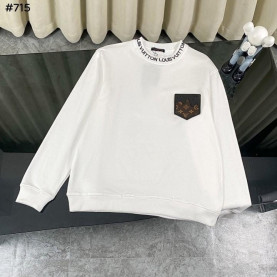 LOUIS VUITTON 루이비통 FW 가죽 패치 자수 라운드 맨투맨 2COLOR