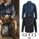 GUCCI 구찌 포켓 포인트레더 스냅 데님셔츠