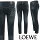 LOEWE 로에베 아나그램 믹스 나염 진청 슬림 일자진