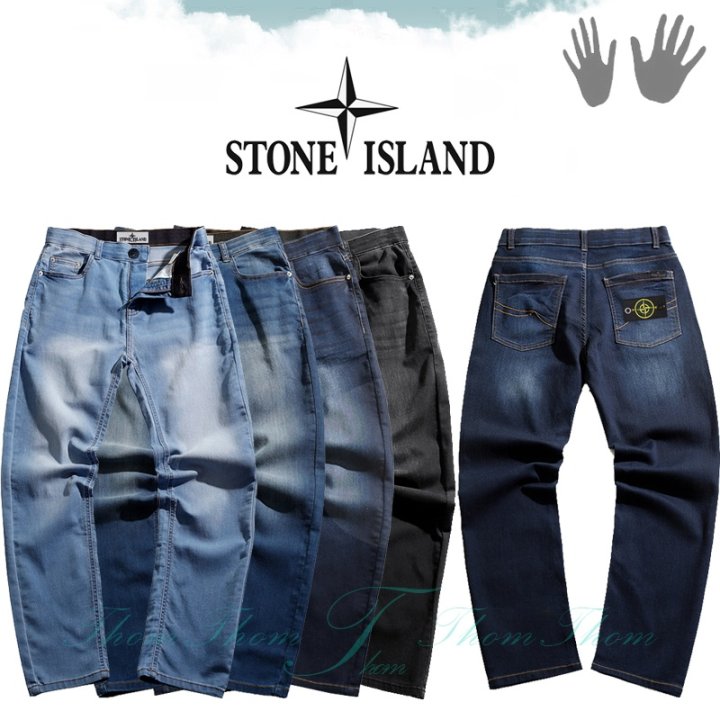 STONE ISLAND 스톤아일랜드 스트 워싱 데님 팬츠