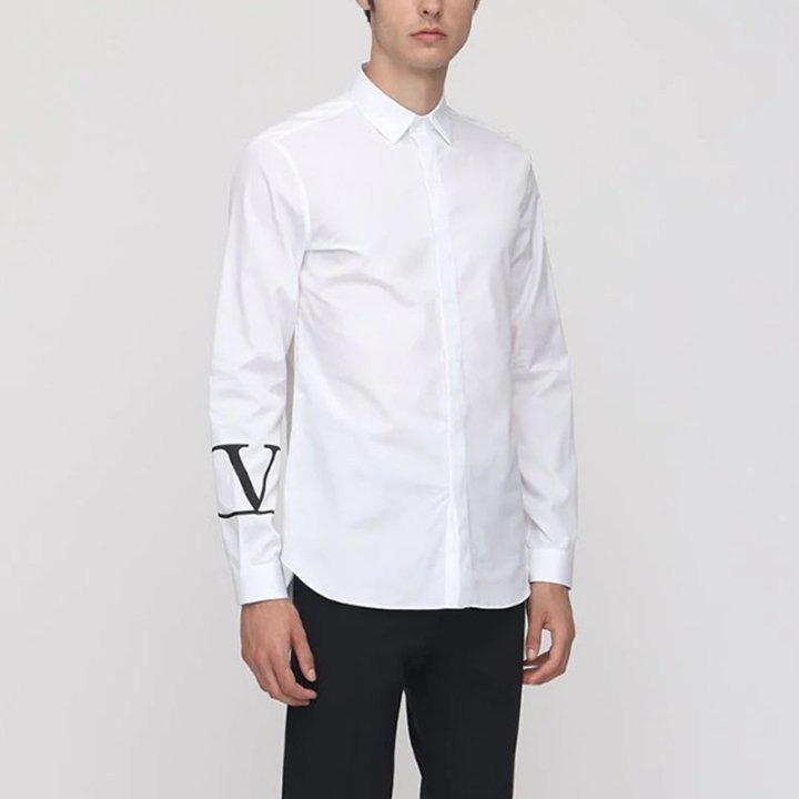 VALENTINO 발렌티노 V로고 옥스포드 셔츠