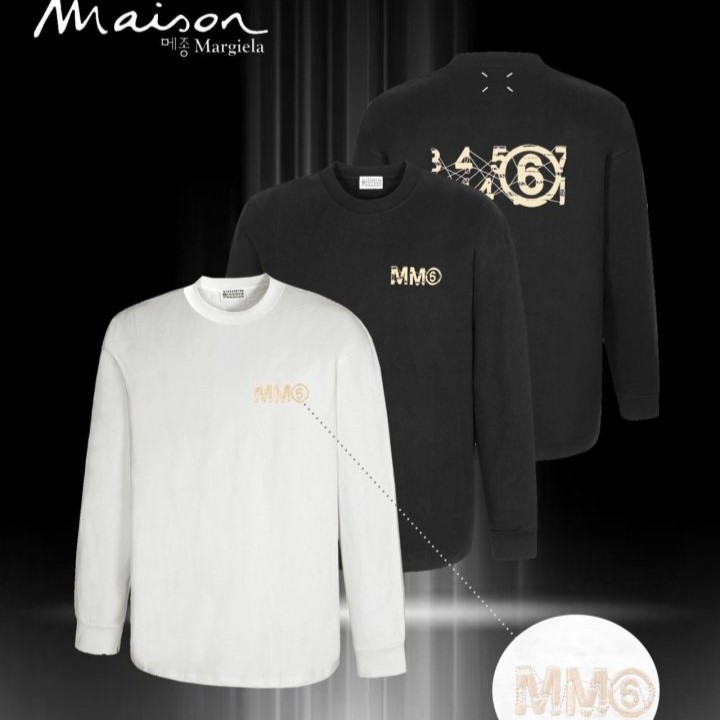 MAISON MARGIELA 메종마르지엘라 MM6 로고 자수 롱슬리브 오버핏