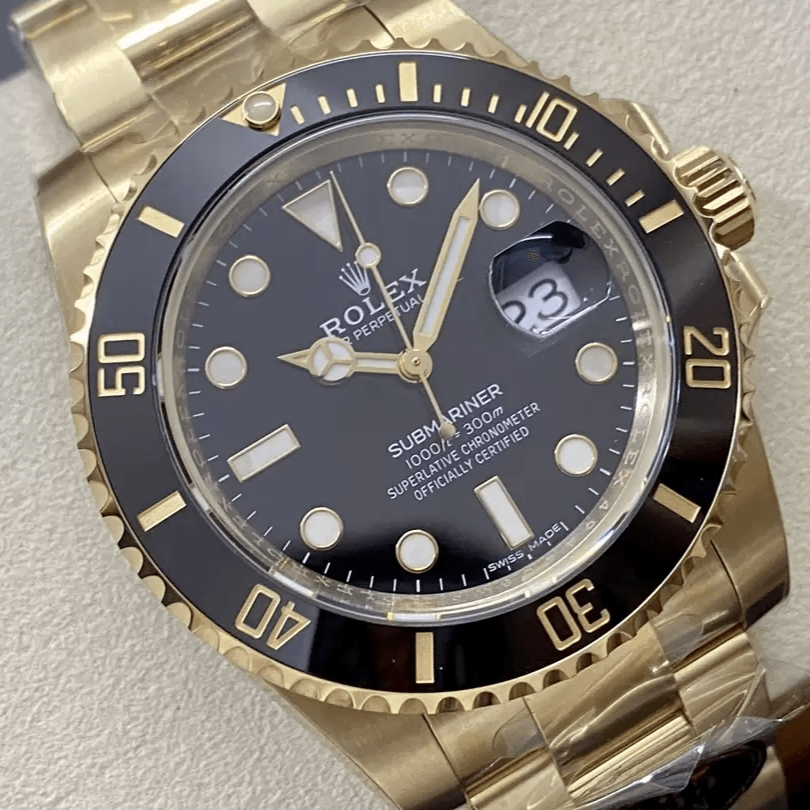 ROLEX 로렉스 서브마리너 검판 금통 40mm 116618LN