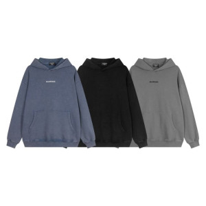 BALENCIAGA 발렌시아가 자수 로고 워싱 후드