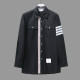 THOM BROWNE 톰브라운 지퍼 사선완장 셔츠