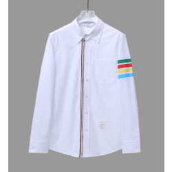 THOM BROWNE 톰브라운 컬러 사선완장 지퍼 셔츠