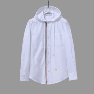 THOM BROWNE 톰브라운 지퍼 후드 셔츠