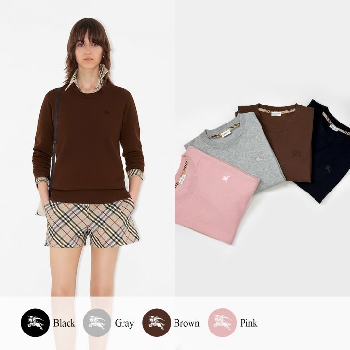 BURBERRY 버버리 기마 자수 크루넥 니트