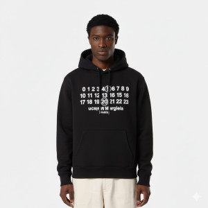 MAISON MARGIELA 메종마르지엘라 넘버레터링 코튼 후드티 2COLOR