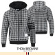 THOM BROWNE 톰브라운 블랙4바 하운드 체크 후드 집업