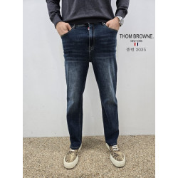 THOM BROWNE 톰브라운 스판 세미 일자 청바지