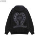 CHROME HEARTS 크롬하츠 비즈 포인트 레더 크로스 후드티셔츠