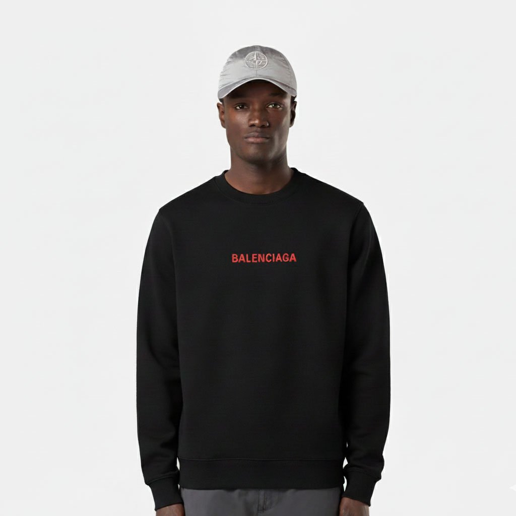 BALENCIAGA 발렌시아가 레드레터링 코튼 맨투맨