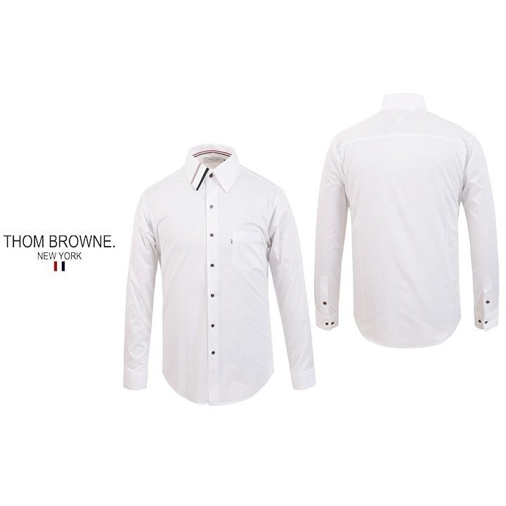 THOM BROWNE 톰브라운 포인트 카라 셔츠