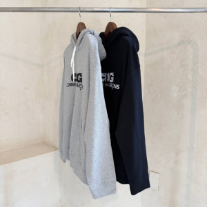 COMME DES GARCONS 꼼데가르송 로고 프린트 오버사이즈 후드