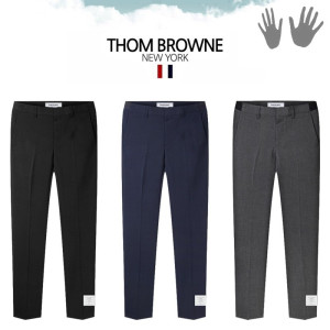 THOM BROWNE 톰브라운 블랙 본딩 슬랙스 팬츠