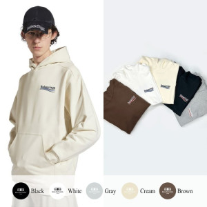 BALENCIAGA 발렌시아가 폴리티컬 캠페인 로고 자수 후드