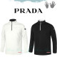 PRADA 프라다 누빔 패턴 하프 폴라