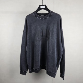 BALENCIAGA 발렌시아가 파리 로고 피그먼트 오버핏 맨투맨 2COLOR