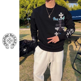 CHROME HEARTS 크롬하츠  블루 멀티 크로스 맨투맨 2COLOR