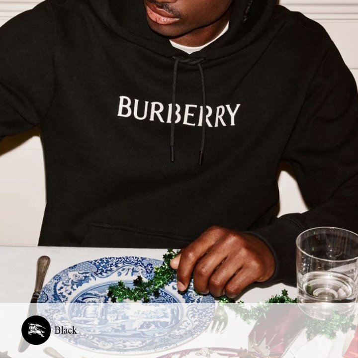BURBERRY 버버리 로고 프린팅 코튼 후드