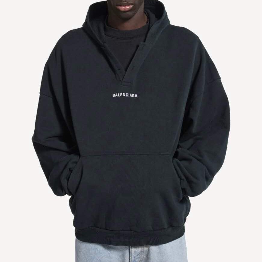 BALENCIAGA 발렌시아가 페이크 폴로 자수 후디
