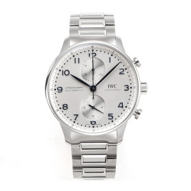IWC 아이더블유씨 포르투기저 크로노그래프 화이트/블루 다이얼 스틸 SS브레이슬릿 40mm IW371617