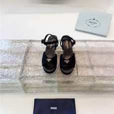 PRADA 프라다 여성용 샌들 (굽높이7.5CM) P76413 2COLOR
