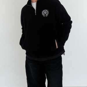 CHROME HEARTS 크롬하츠 플리스 하프 지퍼 맨투맨