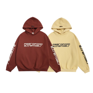 FEAR OF GOD 피어오브갓 에센셜 618 멀티 로고 플리스 후드