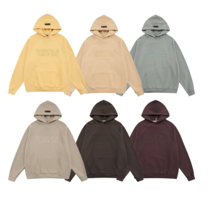 FEAR OF GOD 피어오브갓 에센셜 813 톤온톤 로고 플리스 후드