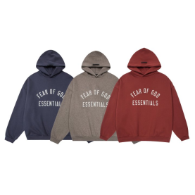 FEAR OF GOD 피어오브갓 에센셜 860 프론트 로고 플리스 후드