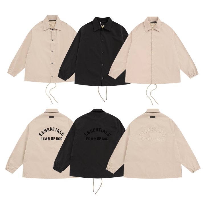 FEAR OF GOD 피어오브갓 에센셜 1103 백 로고 코치 자켓