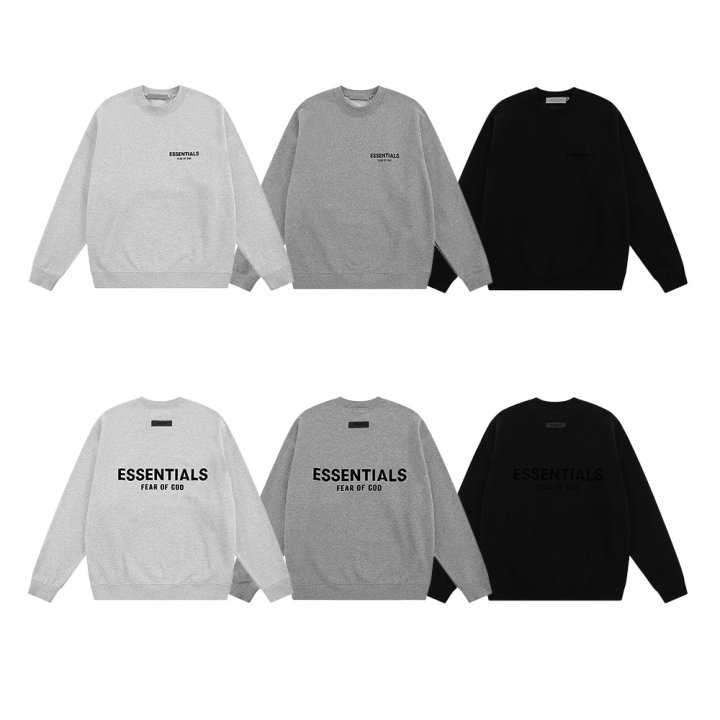 FEAR OF GOD 피어오브갓 에센셜 1808 로고 플리스 스웨트 셔츠
