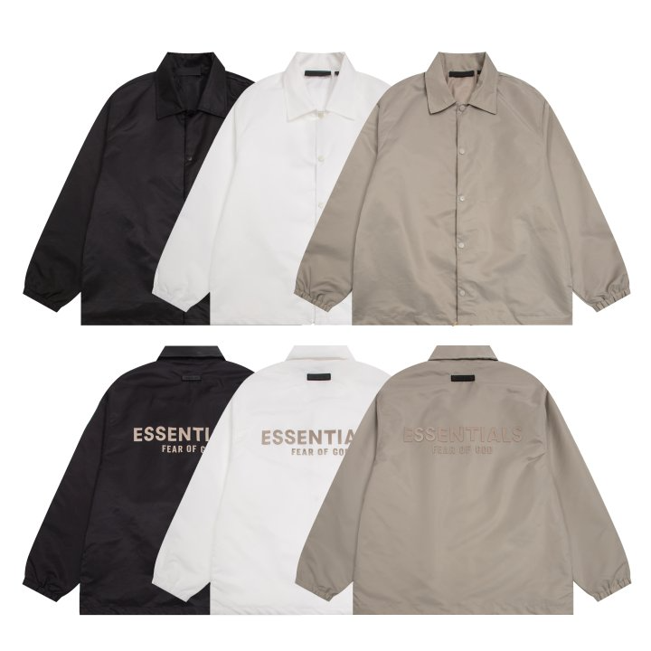 FEAR OF GOD 피어오브갓 에센셜 2001 백 로고 코치 자켓