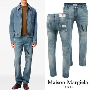 MAISON MARGIELA 메종마르지엘라 넘버로고 탭 워싱 슬림진